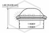 Viking™ Domed & Dry Pendent Cover Plate | White | 135F | 3-1/8 in. OD | 12381MA/W