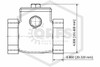Swing Check Valve | 2 in. NPT x NPT | Brass | 200 PSI | Body Dimensions Image | QRFS™