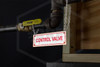 Control Valve Sign | 6 in. x 2 in. | White w/ Red Letters | Installed