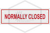 Normally Closed Sign | 6 in. x 2 in. | White w/ Red Letters