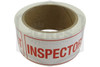 Inspectors Test Decal | 6 in. x 2 in. (Roll of 100) | White w/ Red Letters