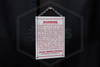 Home Warning Sign | 5 in. x 7 in. | White w/ Red Letters | Installed