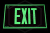 Exit Sign | Photoluminescent | White on Red | 16 in. x 9-1/2 in.