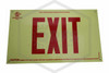 Everlux Photoluminescent EXIT Sign | Red on White | 16 in. x 9 in. | Aluminum | C0012