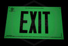 Exit Sign | Photoluminescent | Red on White | 16 in. x 9-1/2 in.