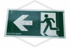 Egress Path Sign | Photoluminescent | Icon and Arrow Face Left | 12 in. x 6 in.