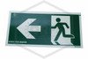 Egress Path Sign | Photoluminescent | Icon and Arrow Face Left | 12 in. x 6 in.