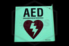 AED Sign | Photoluminescent | Double-Sided Flag | 6-3/4 in.