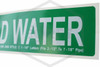 Domestic Cold Water Decal | Pipe Markers | 2 in. x 14 in.
