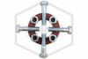 Flange Pack with Red Rubber Ring Gasket | 2 in.