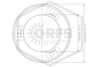 Reliable™ G5 Cleanroom Cover Plate | SR | White | 135F | 3-5/16 in. OD | CG4S0W | Measurements
