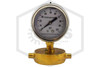 Hose Test Cap | 1-1/2 in. NST with 1/4 in. NPT Inlet | QRFS | Gauge Installed