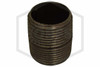 Black Iron Fitting | Nipple | 1 in. NPT x Close | Black Steel | QRFS | Upright