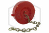 Plastic Cap and Chain | 2-1/2 in. Push On | Red | QRFS™ | Hero Image