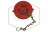 Plastic Cap and Chain | 2-1/2 in. Push On | Red | QRFS™ | Top Image