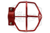 Heavy Duty Head Guard | Side Mount | Red | Clamps Image | QRFS