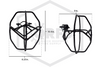Heavy Duty Head Guard | Side Mount | Black | Dimensions Image | QRFS™