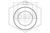 Retrofit Adjustable Escutcheon | Split Cup with Skirt A | Brass | 1/2 in. Sprinkler | Diameter