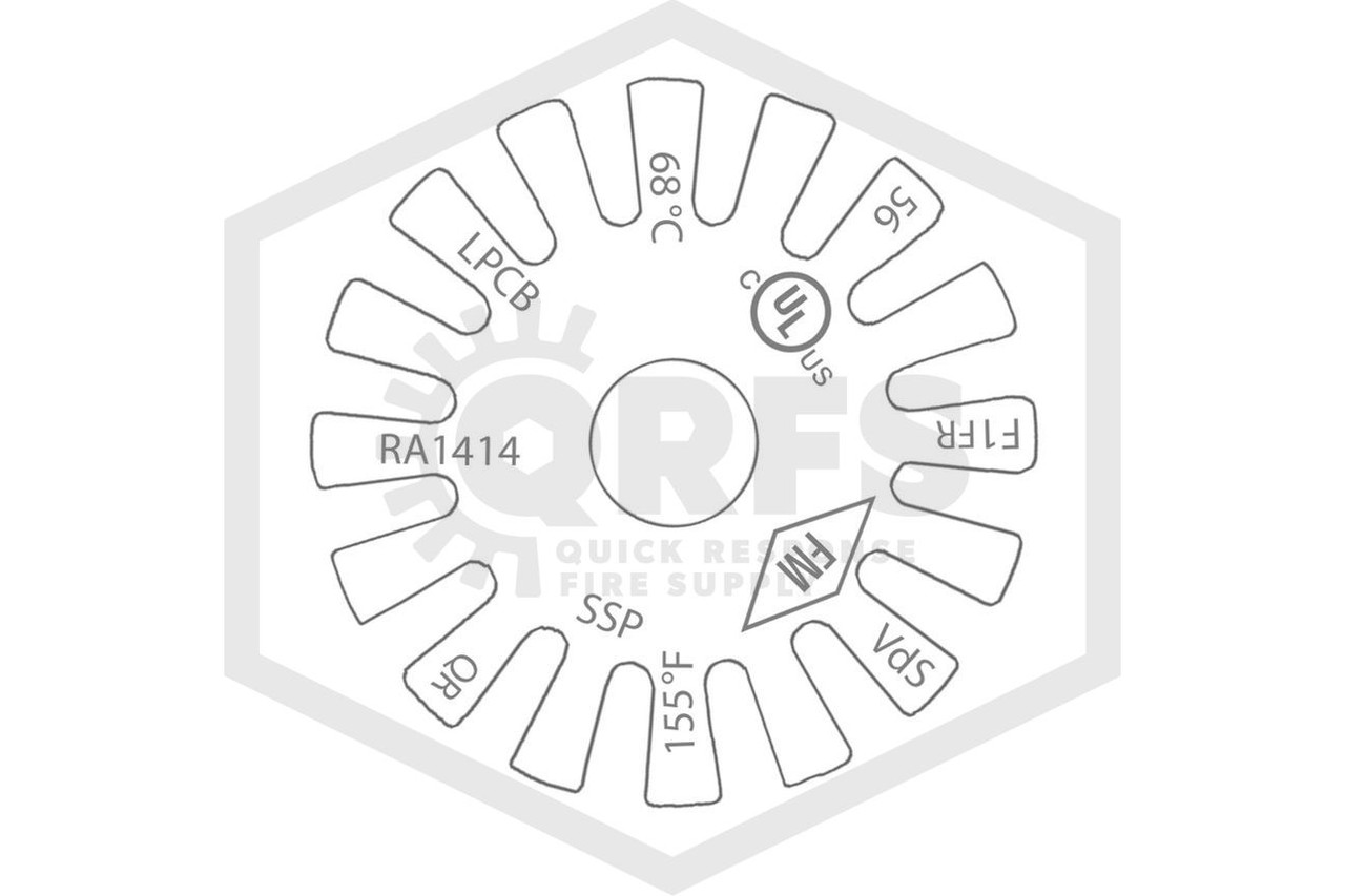 Pendent Sprinkler Head | RA1414 Reliable™ | 5.6K Brass 155F