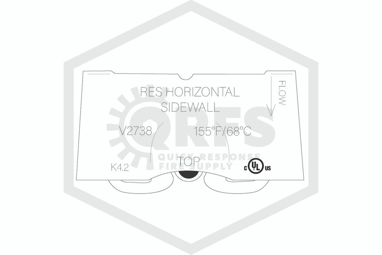 Sidewall Sprinkler V2738 Victaulic™ | Chrome 155F 4.2K