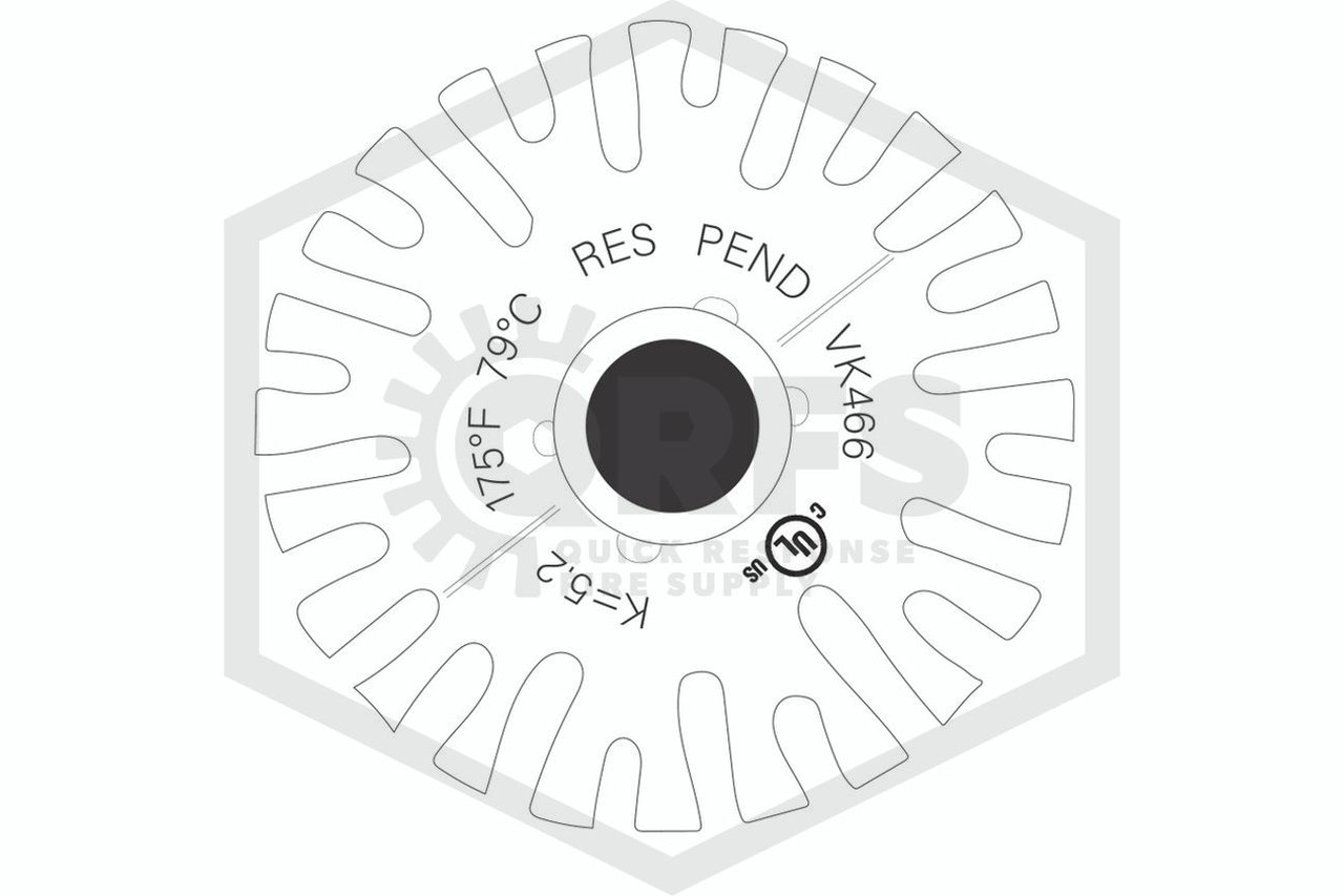 Pendent Sprinkler Head | VK466 Viking™ | 5.2K White 175F