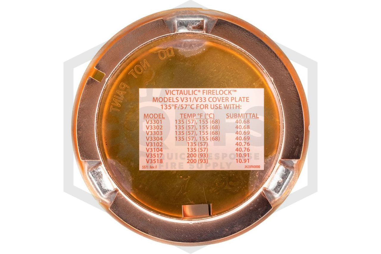 Fire Sprinkler Cover | Victaulic™ V33 | Off White 135F