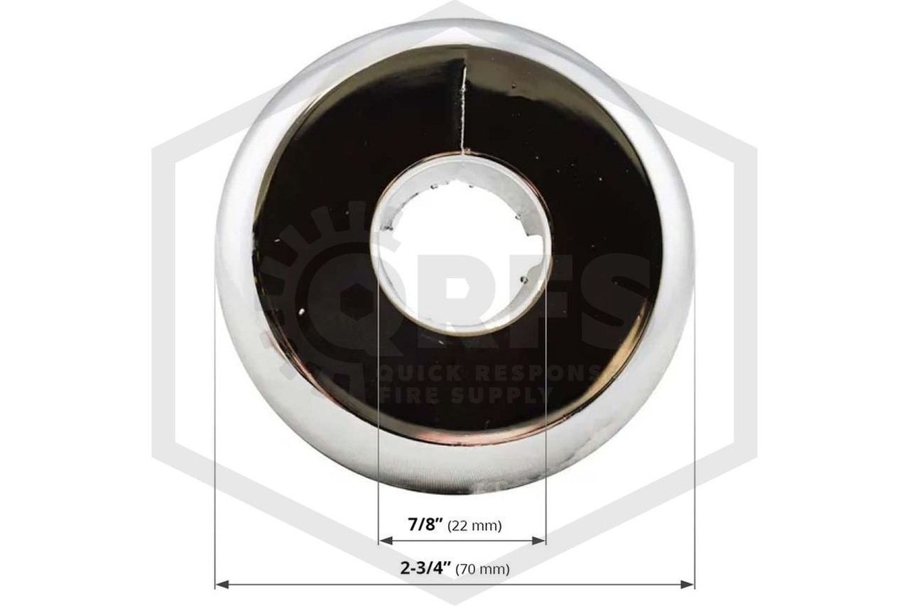 Pipe Wall Plate Plastic Chrome 1/2 in. IPS 7/8 in. Inner Diameter