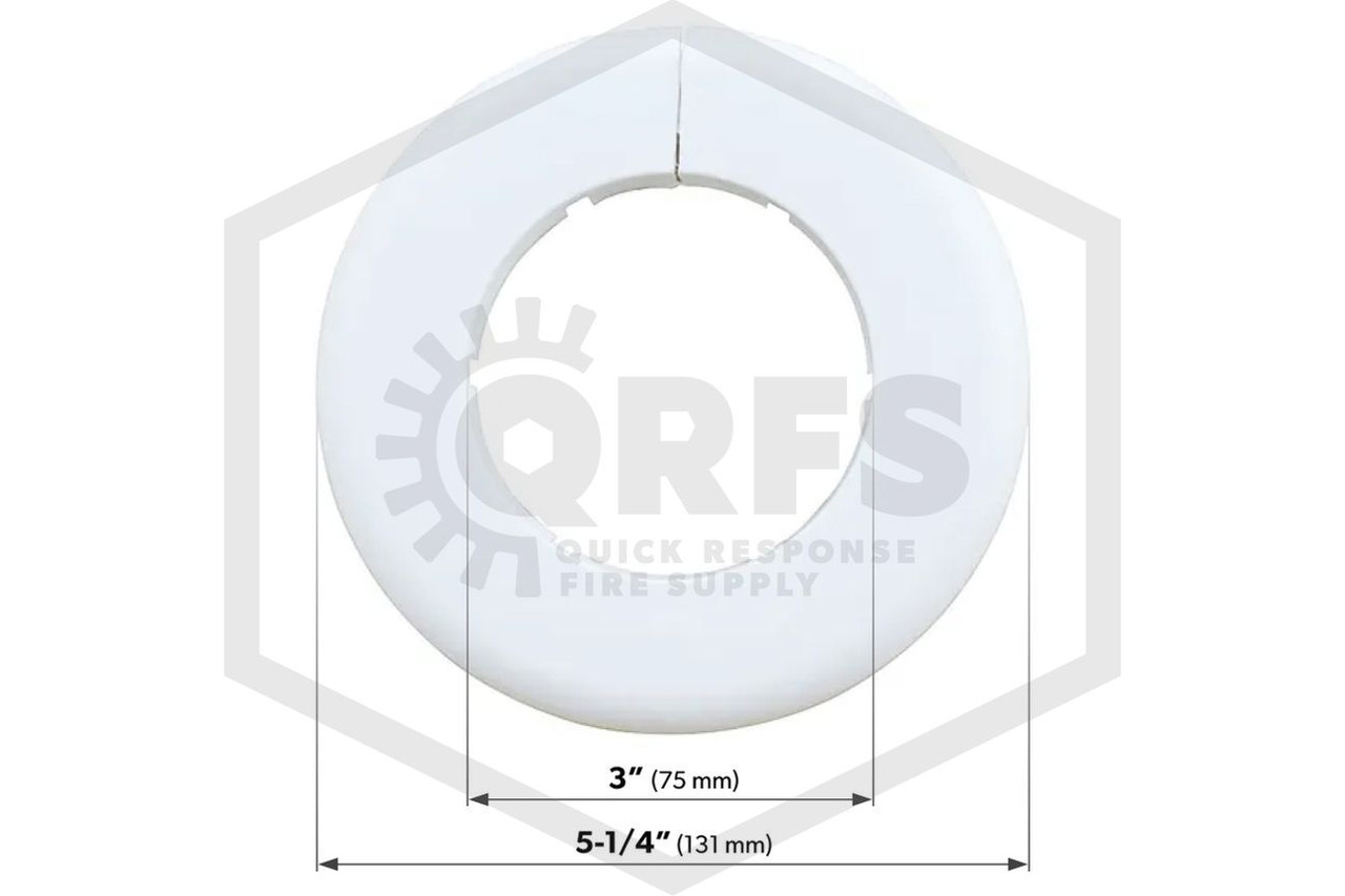 Pipe Wall Plate Plastic White 21/2 in. IPS 3 in.