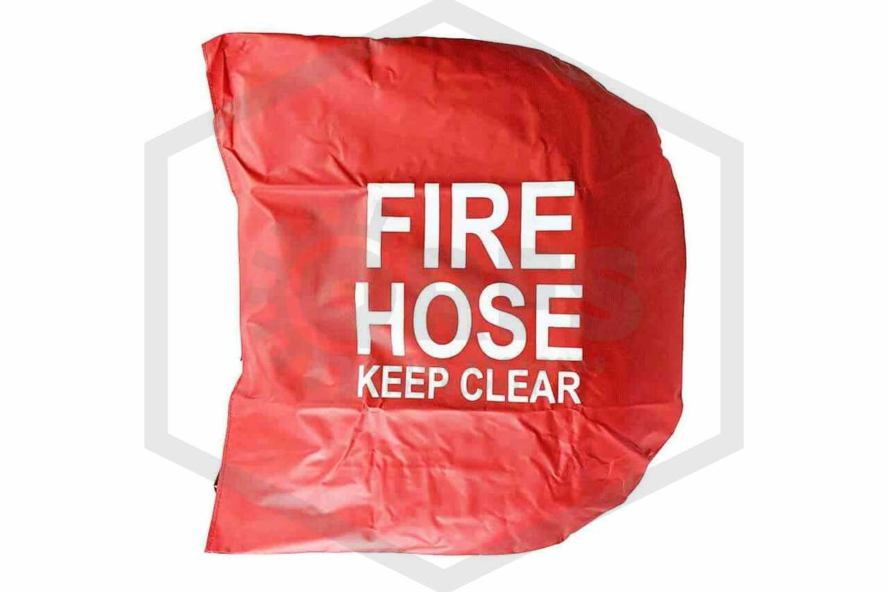 Cover for 24 in. Hose Reels | Fabric Reinforced PVC | Red w/ White Lettering