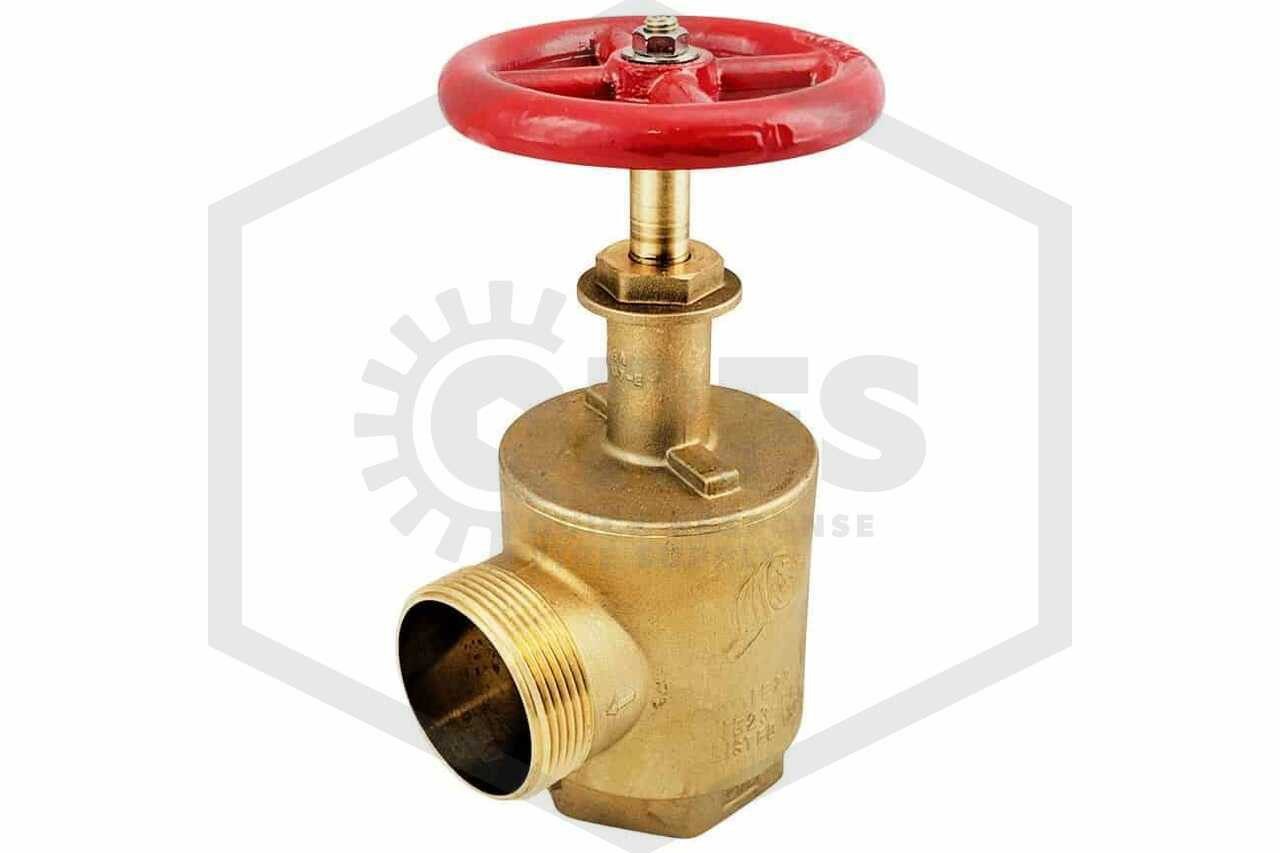 Hose Angle Valve | 2-1/2 in. FNPT x MNST | Cast Brass | 300 PSI