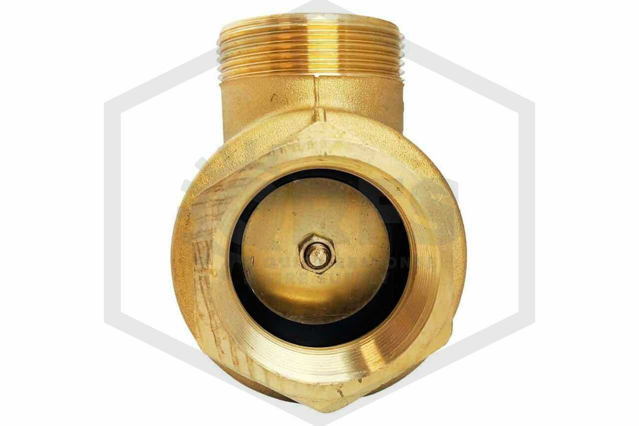 Pace Supply  Angle Fire Hose Valve, 2-1/2 in, Groove x MNST, Brass
