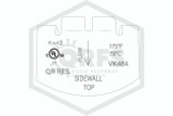 Viking™ VK484 Sidewall Sprinkler | Residential | 4.2K | Brass | 175F | 16240AD | QRFS™ | Deflector