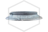 Pipe Wall Plate | Galvanized | 3 in. IPS | 3-3/8 in. Inner Diameter