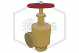 Hose Angle Valve | 2-1/2 in. Grooved x MNST | Cast Brass | 300 PSI