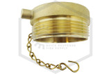 Brass Plug and Chain | 3 in. NYFD | Cast Brass | QRFS™ | Side