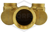 Recessed/Concealed FDC | Angled | Double Clapper | 4 in. x 2-1/2 in. x 2-1/2 in. NPT | Cast Brass | QRFS™ | Inside