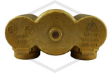 Recessed/Concealed FDC | Angled | Double Clapper | 4 in. x 2-1/2 in. x 2-1/2 in. NPT | Cast Brass | QRFS™ | Markings