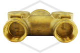 Recessed/Concealed FDC | Straight | Double Clapper | 4 in. x 2-1/2 in. x 2-1/2 in. NPT | Cast Brass | QRFS™ | Inlets