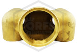 Recessed/Concealed FDC | Straight | Double Clapper | 4 in. x 2-1/2 in. x 2-1/2 in. NPT | Cast Brass | QRFS™ | Inside