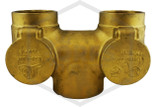 Recessed/Concealed FDC | Straight | Double Clapper | 4 in. x 3 in. x 3 in. NPT | Cast Brass |  QRFS™ | Hero