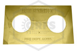 FDC Identification Plate | 2-1/2 in. | Square | Auto Spkr | Polished Brass | QRFS™ | Hero
