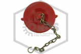 Plastic Cap and Chain | 2-1/2 in. NST | Red | QRFS | Top Image