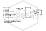 Tyco™ TY3332 HSW Sprinkler | QR / SR | 5.6K | Brass | 175F | 50-376-1-175 | Sketch PH