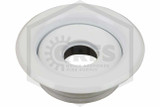 Two Piece Escutcheon | FPPI | Threaded Recessed | White | 3/4 in. Sprinkler | Top