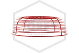 Alarm Bell Wire Guard | FPPI | 6-10 in. Bells | Diameter | Red | Side