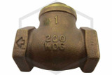 Swing Check Valve | FPPI | 1 in. NPT x NPT | Brass | 250 PSI | Side