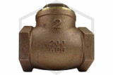 Swing Check Valve | FPPI | 2 in. NPT x NPT | Brass | 250 PSI | Side