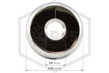 Pipe Wall Plate | FPPI | Plastic | Chrome | 1/2 in. IPS | 7/8 in. Inner Diameter | Dimensions