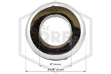 Pipe Wall Plate | FPPI | Plastic | Chrome | 1-1/2 in. IPS | 2 in. Inner Diameter | Dimensions