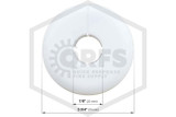 Pipe Wall Plate | FPPI | Plastic | White | 1/2 in. IPS | 7/8 in. Inner Diameter | Dimensions